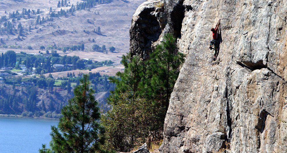 Skaha lake rock climbing