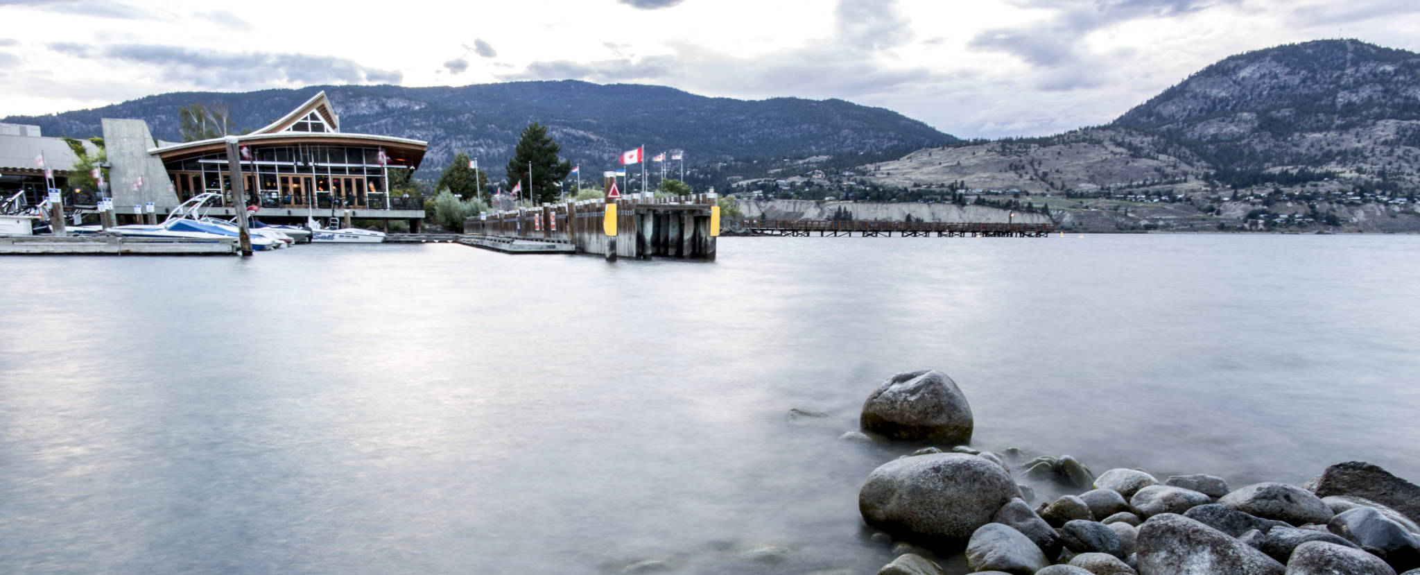 Shot of resort from on the water