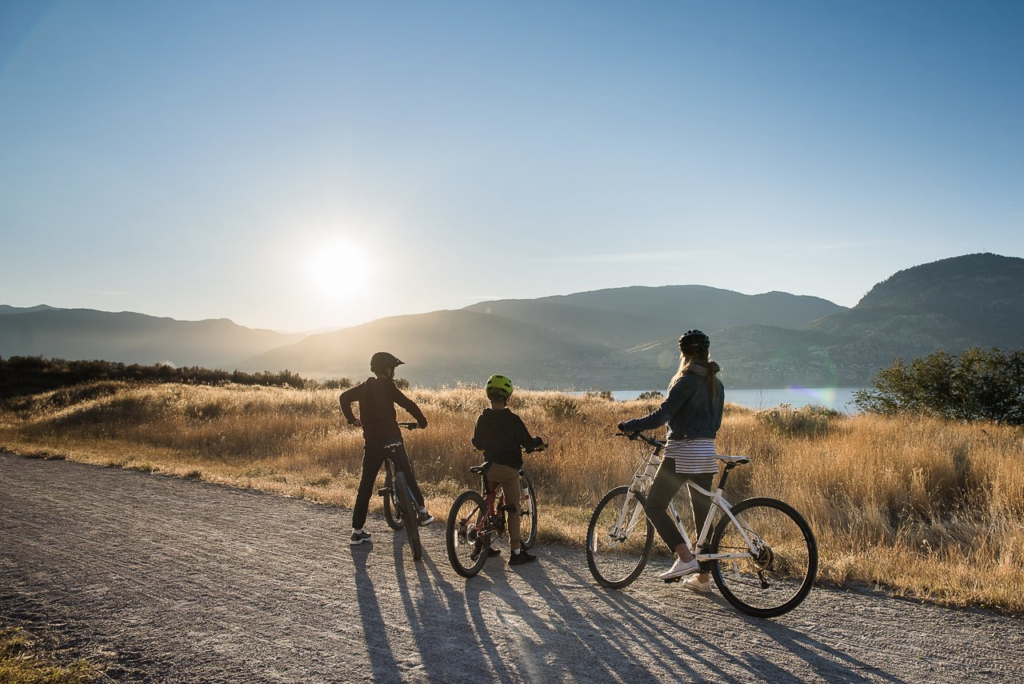 Photo by: Travel Penticton; behold scenic views in every direction while you ride through Penticton's hillsides and vineyards.