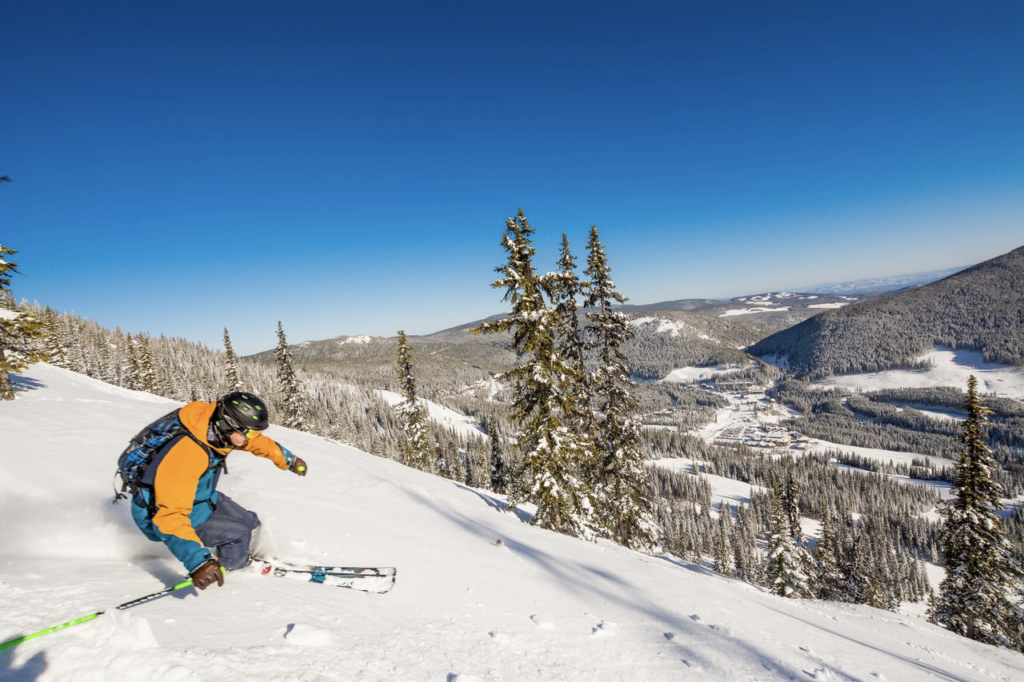 Photo by: Travel Penticton; Hit the slopes on Apex Mountain, a short drive from Penticton.